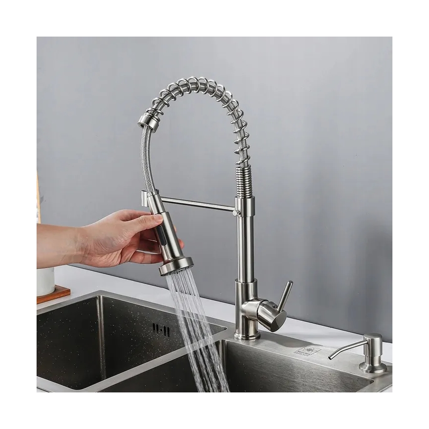 REA-B0417 - COLIN Sink Faucet with Pull-Out Spray, 42.5 cm, Nickel