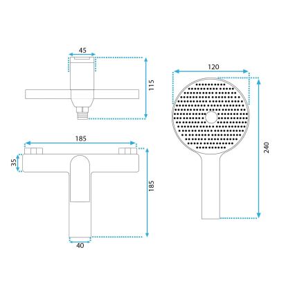 REA-B0492 - AVALON Brushed Copper Bath Set