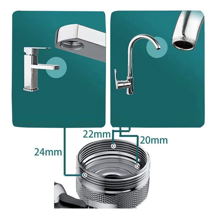 REA-B0660 - Swivel Adapter for Basin Faucet, Polished Chrome