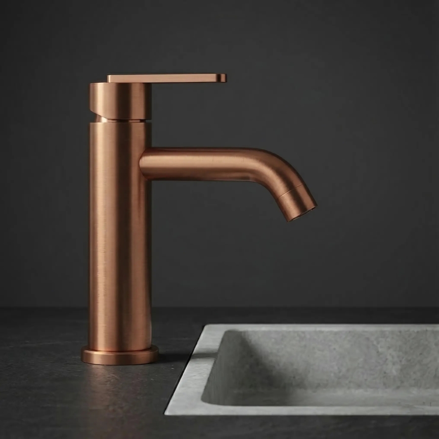 REA-B0970 - ONTARIO 17,5 cm Basin Mixer, Brushed Copper
