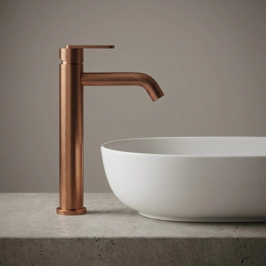 REA-B0971 - ONTARIO 30 cm washbasin faucet, brushed copper