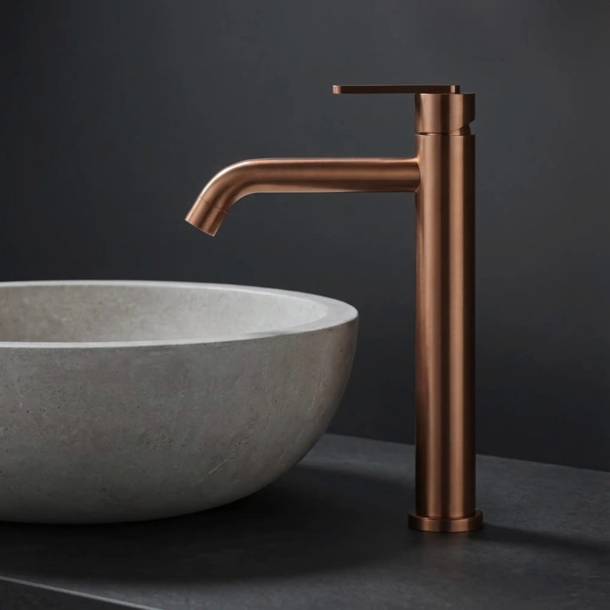 REA-B0971 - ONTARIO 30 cm washbasin faucet, brushed copper
