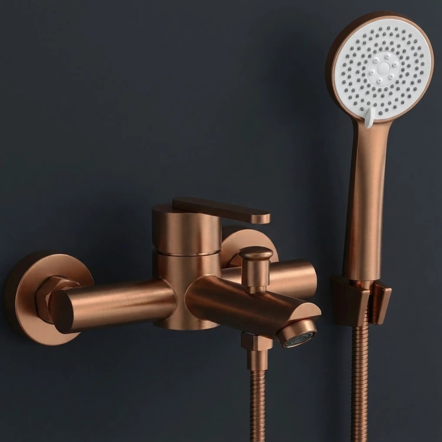 REA-B0973 - ONTARIO Bathtub Mixer Set, Brushed Copper