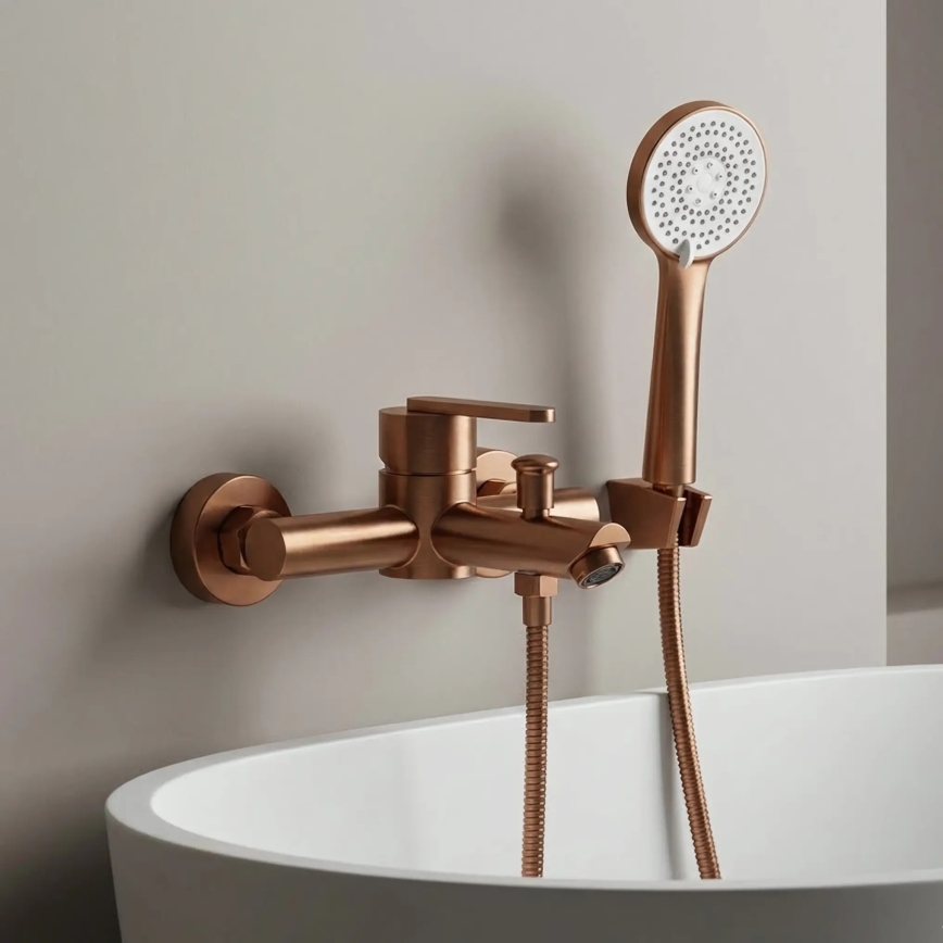 REA-B0973 - ONTARIO Bathtub Mixer Set, Brushed Copper