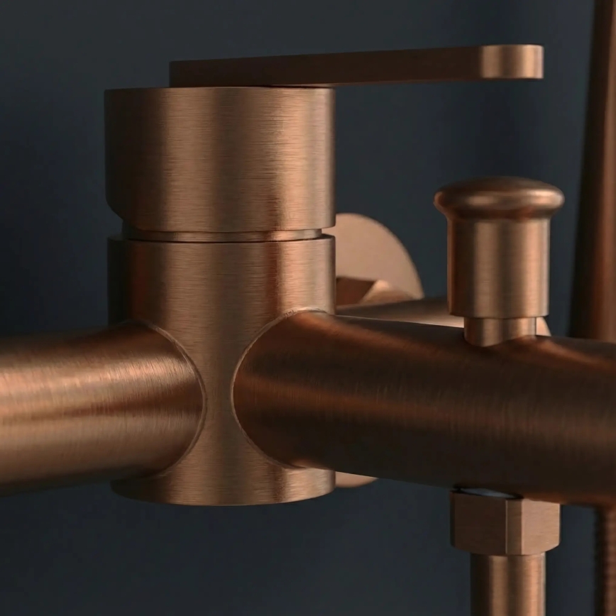 REA-B0973 - ONTARIO Bathtub Mixer Set, Brushed Copper