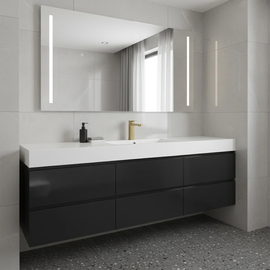 REA-B0976 - ARLO 17 cm Brushed Gold Basin Mixer