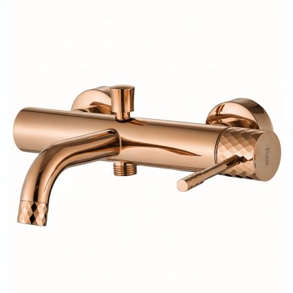 REA-B0980 - LUNGO DIAMOND Bathtub Set, Brushed Copper