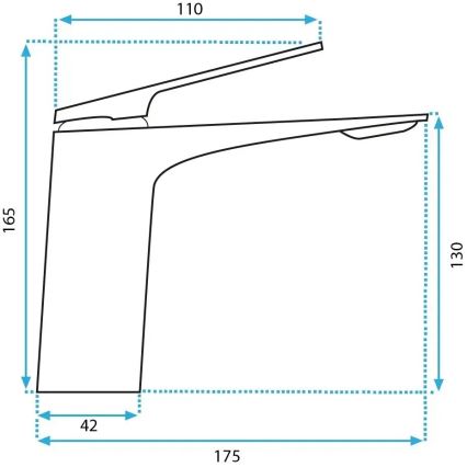 REA-B1117 - AVALON 16.5 cm Black Washbasin Faucet