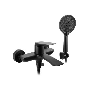 REA-B1128 - AVALON Black Bathtub Set