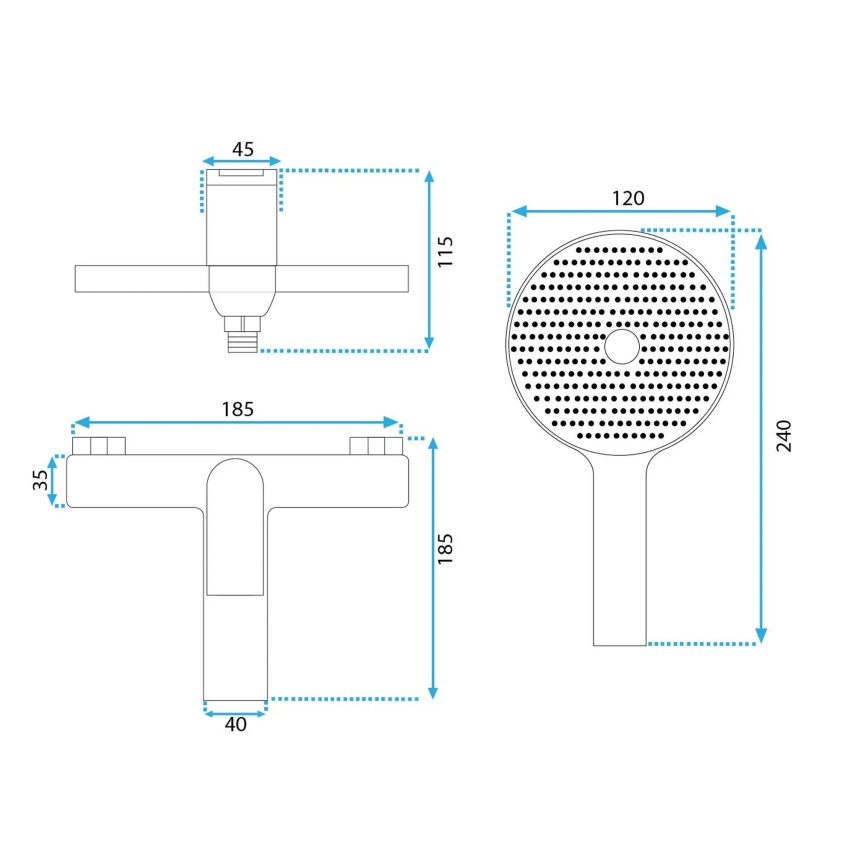 REA-B1129 - AVALON Gold Bathtub Set