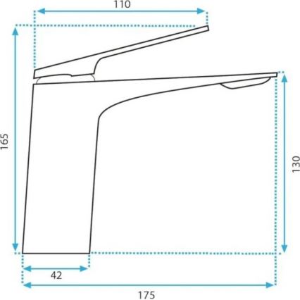 REA-B1178 - AVALON Washbasin Mixer 16.5 cm Polished Chrome