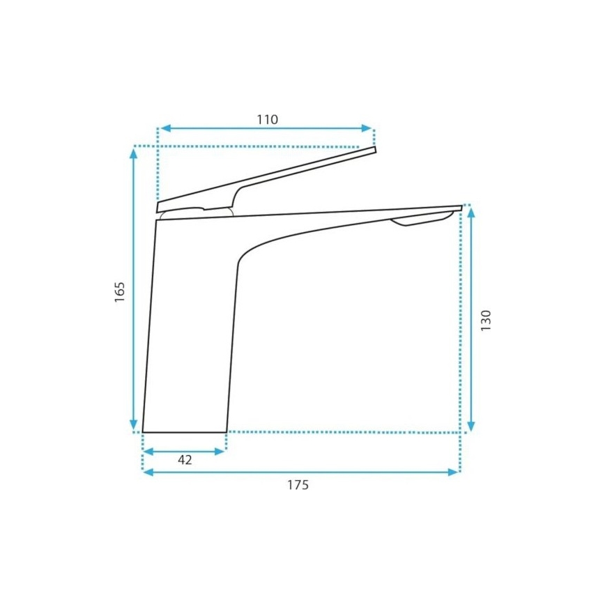 REA-B1178 - AVALON Washbasin Mixer 16.5 cm Polished Chrome