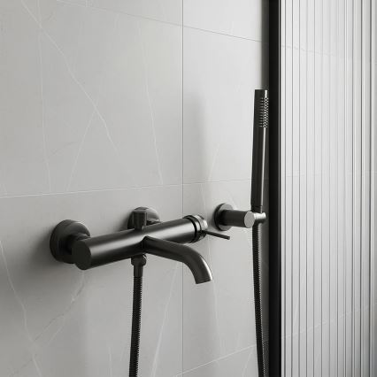 REA-B2352 - LUNGO Bathtub Set, Titanium