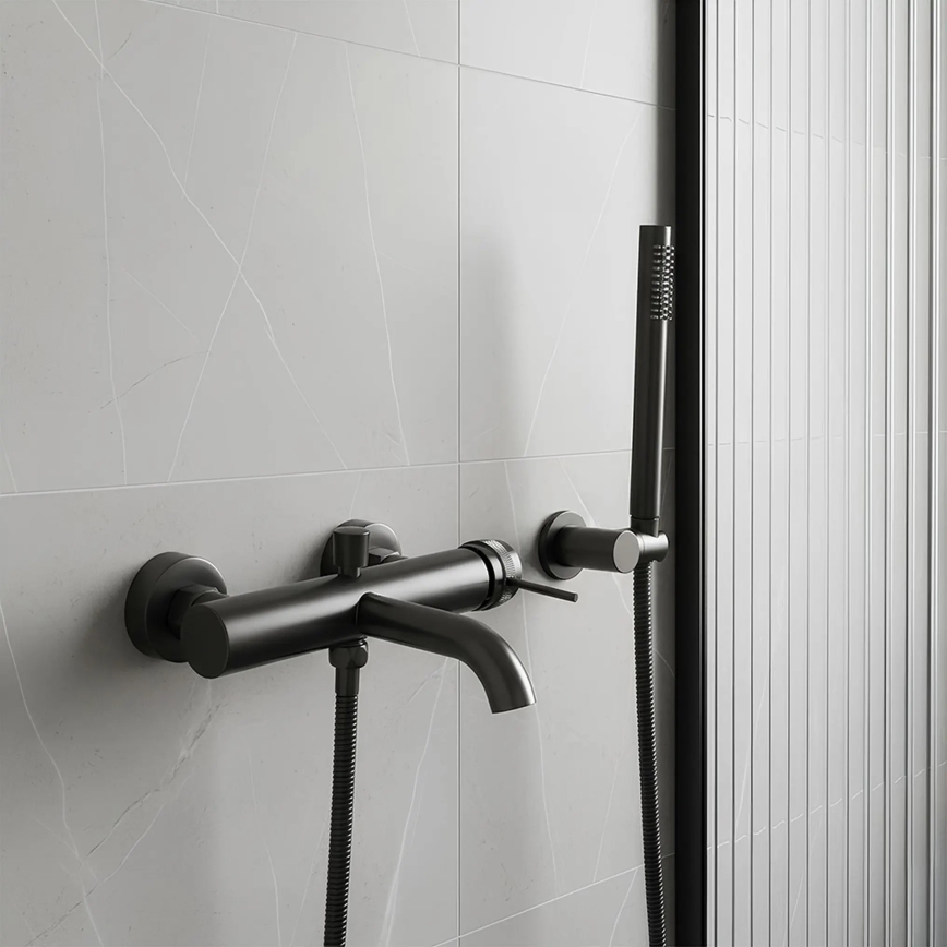 REA-B2352 - LUNGO Bathtub Set, Titanium