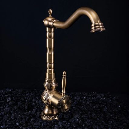 REA-B2500 - VENICE 32 cm Brushed Gold Basin Faucet