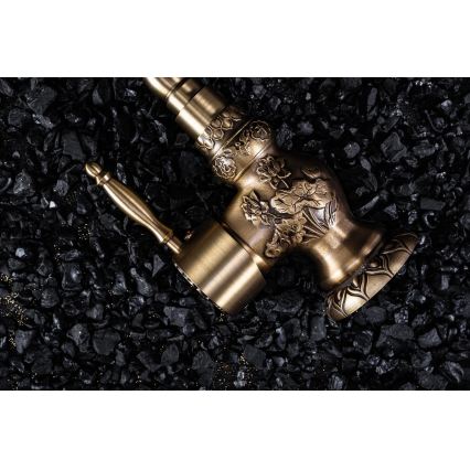REA-B2500 - Washbasin Faucet VENICE RETRO 32 cm Brushed Gold