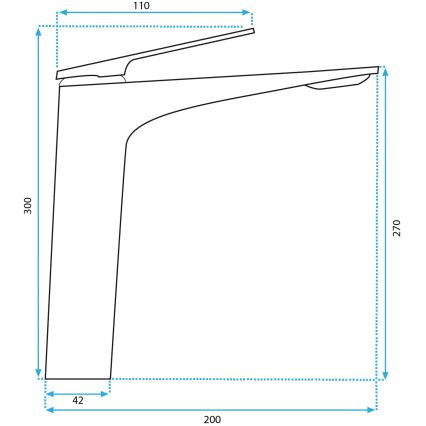 REA-B2704 - AVALON 30 cm Basin Mixer, Titanium