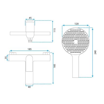 REA-B2707 - AVALON Brushed Gold Bath Set