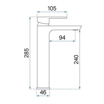 REA-B3006 - ARGUS 28.5 cm Brushed Copper Basin Mixer