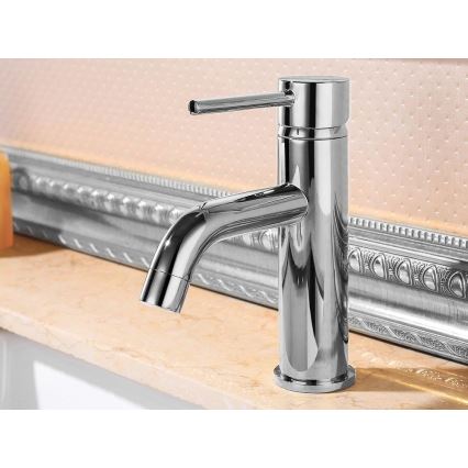 REA-B4101 - LUNGO 16.5 cm Basin Mixer, Polished Chrome