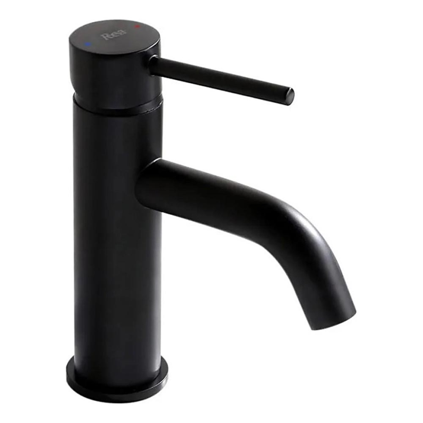 REA-B4102 - LUNGO 16.5 cm Basin Mixer, Black