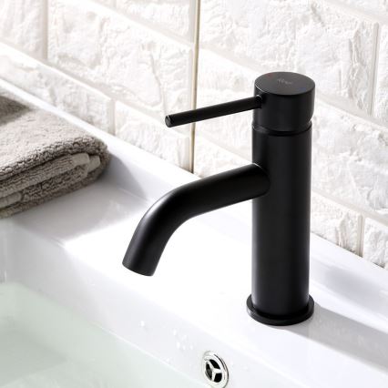 REA-B4102 - LUNGO 16.5 cm Basin Mixer, Black