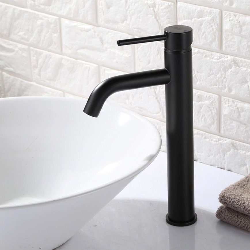 REA-B4103 - LUNGO 28 cm Basin Mixer, Black