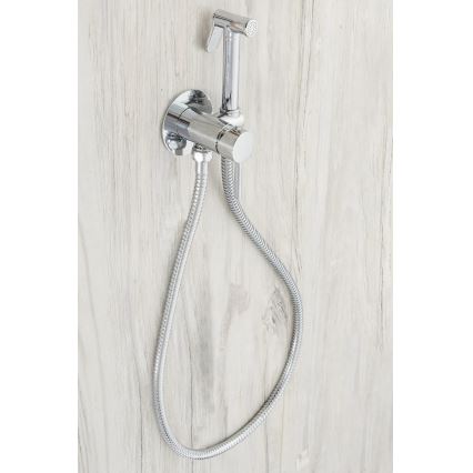 REA-B4106 - LUNGO bidet mixer with hand spray for concealed installation, polished chrome finish