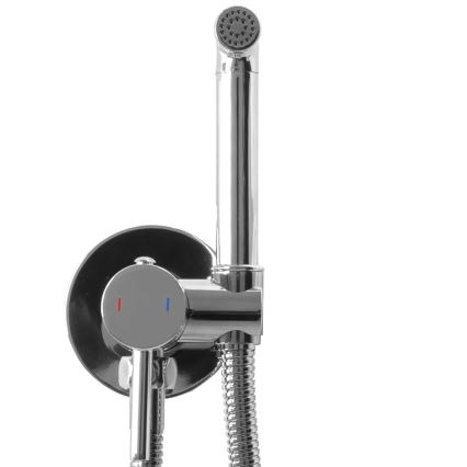 REA-B4106 - LUNGO bidet mixer with hand spray for concealed installation, polished chrome finish