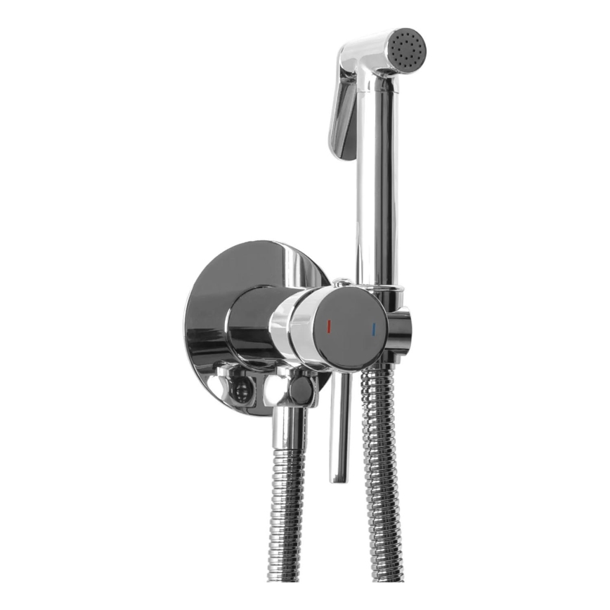 REA-B4106 - LUNGO bidet mixer with hand spray for concealed installation, polished chrome finish