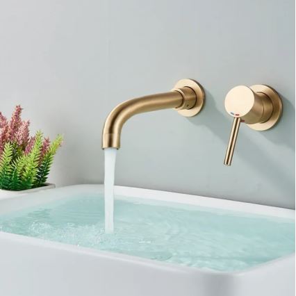 REA-B4109 - LUNGO Brushed Gold Concealed Basin Mixer
