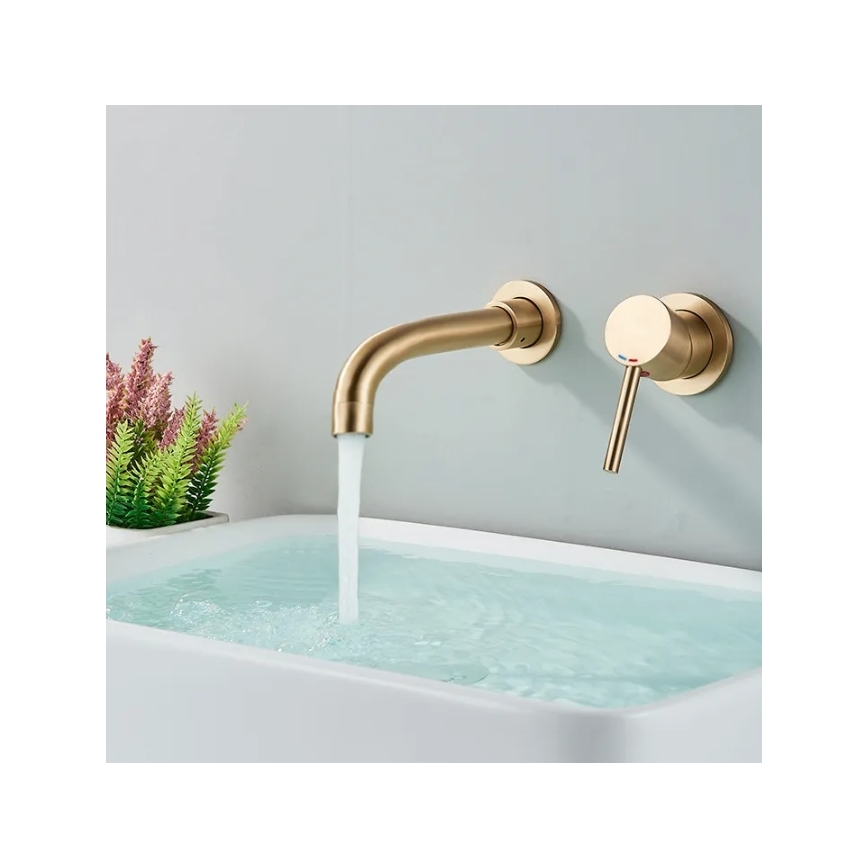 REA-B4109 - LUNGO Brushed Gold Concealed Basin Mixer