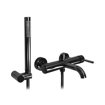 REA-B4422 - LUNGO Glossy Black Bath Set