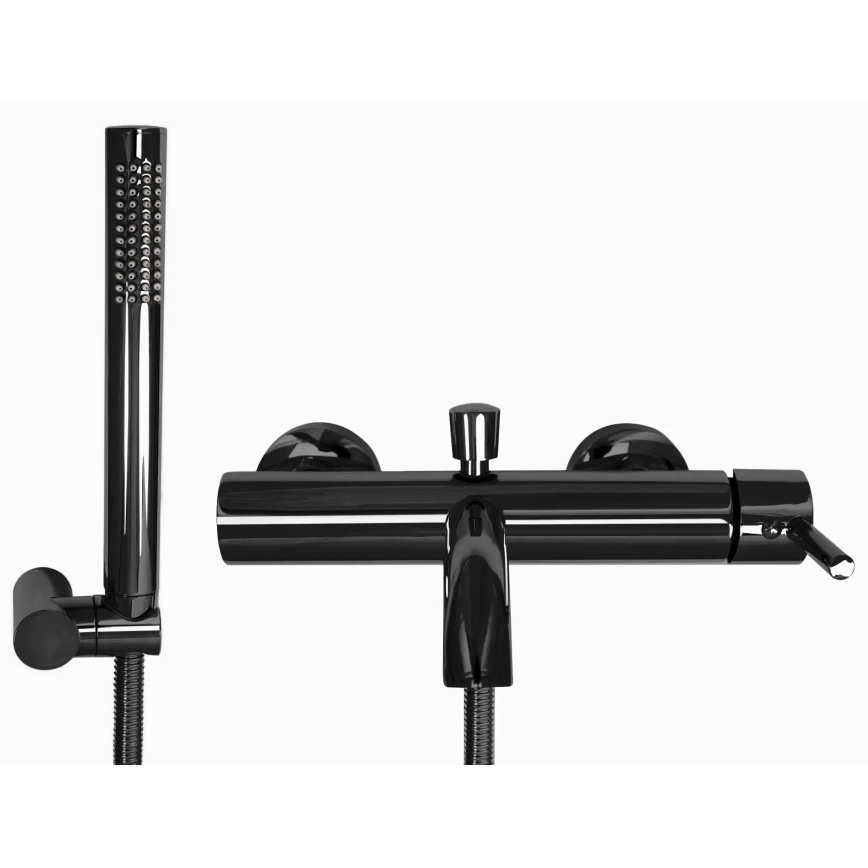 REA-B4422 - LUNGO Glossy Black Bath Set