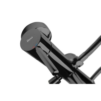 REA-B4422 - LUNGO Glossy Black Bath Set
