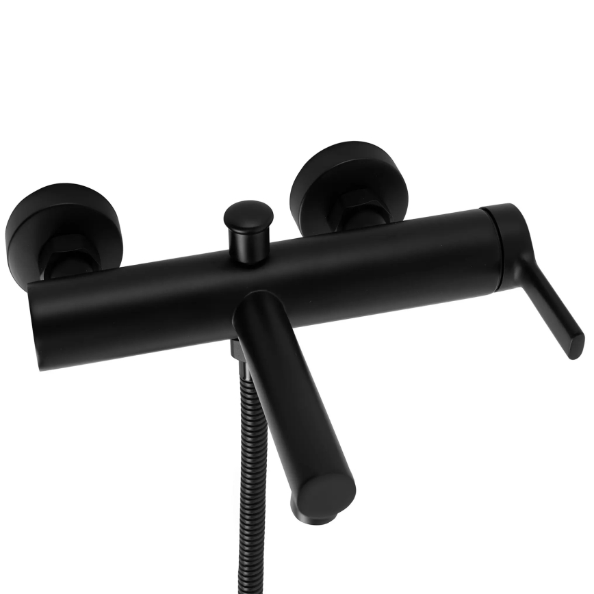REA-B4523 - PIXEL Matte Black Bathtub Set