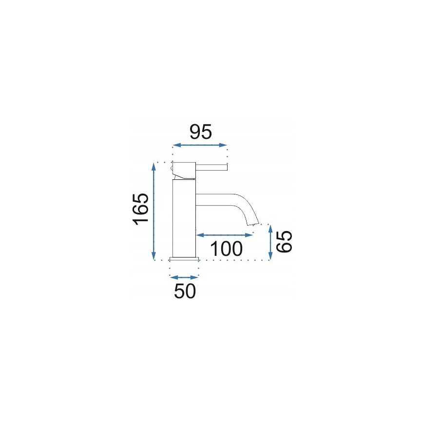 REA-B4527 - LUNGO 16.5 cm Basin Mixer, Brushed Gold