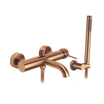 REA-B4567 - LUNGO Brushed Copper Bathtub Set