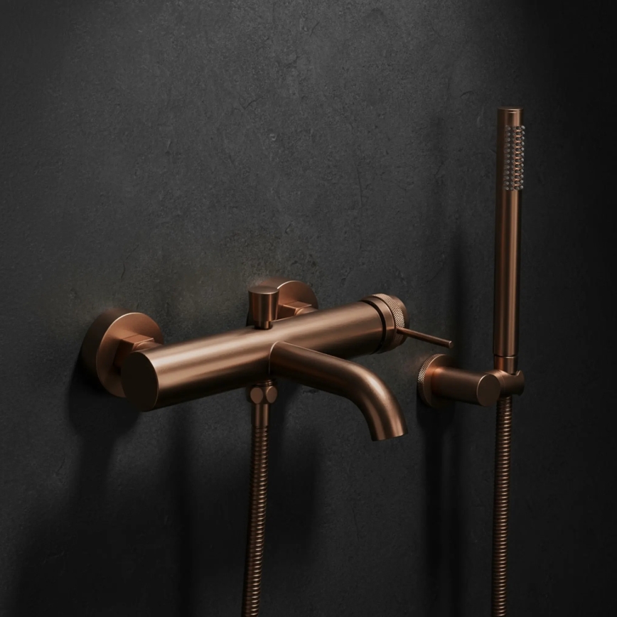 REA-B4567 - LUNGO Brushed Copper Bathtub Set
