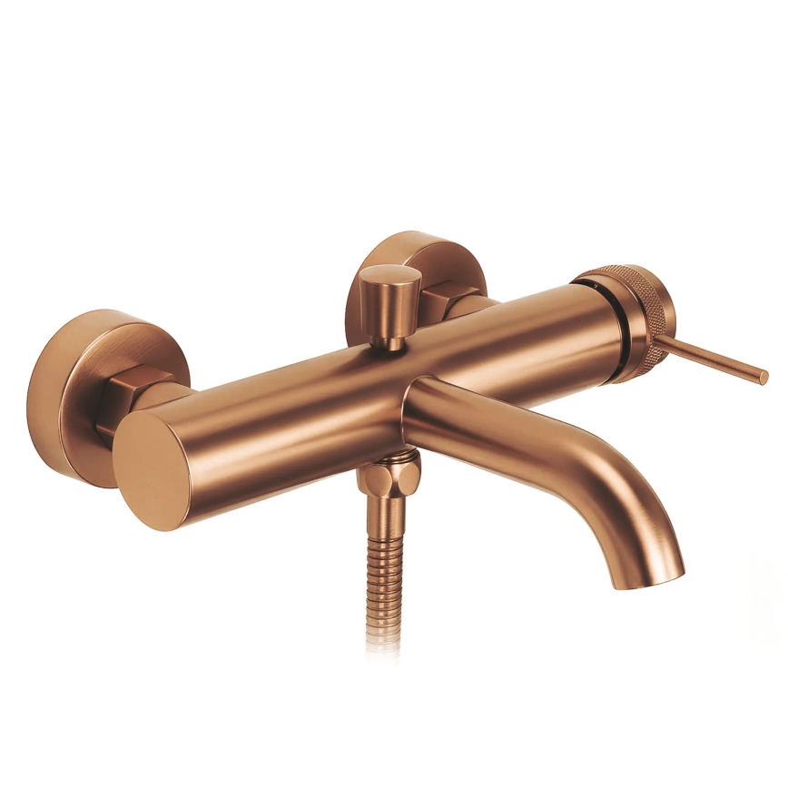 REA-B4567 - LUNGO Brushed Copper Bathtub Set