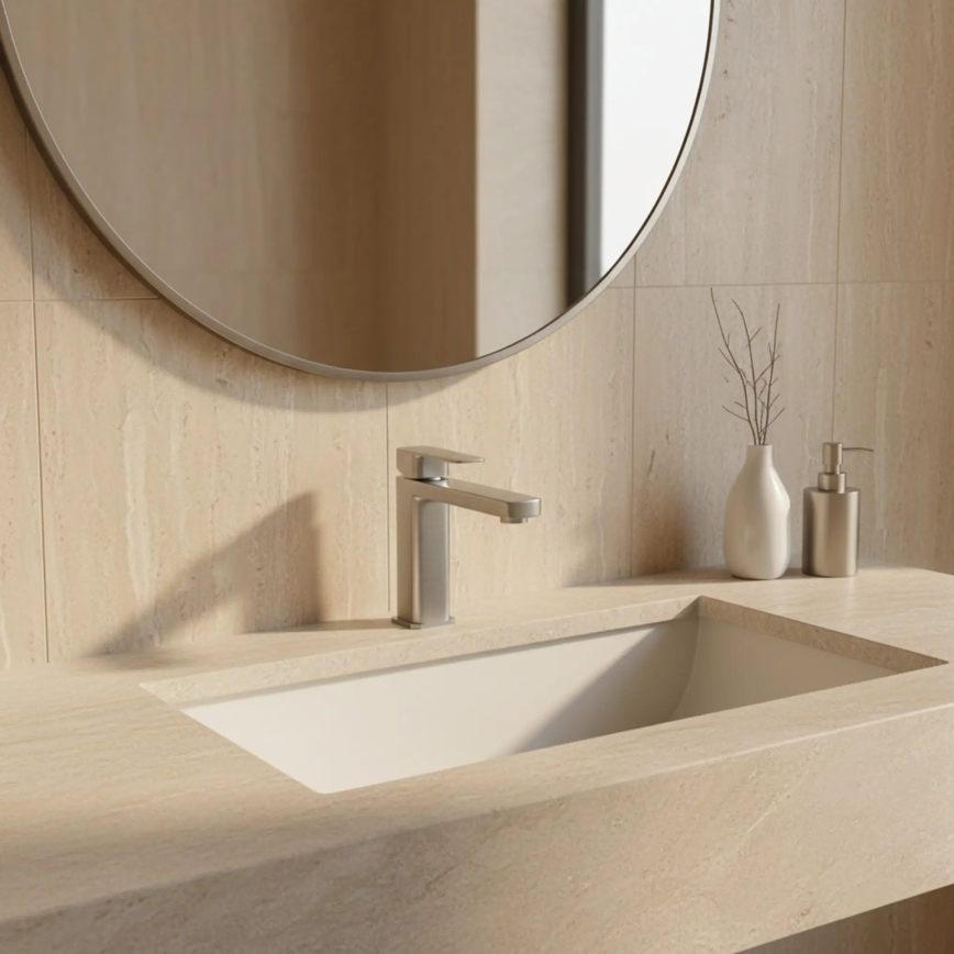 REA-B4589 - ARLO 17 cm Nickel Washbasin Faucet