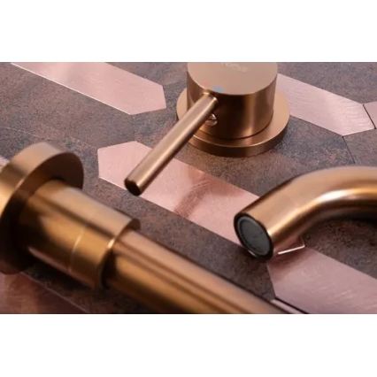 REA-B4600 - LUNGO concealed basin mixer, brushed copper finish