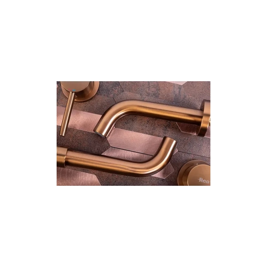 REA-B4600 - LUNGO concealed basin mixer, brushed copper finish