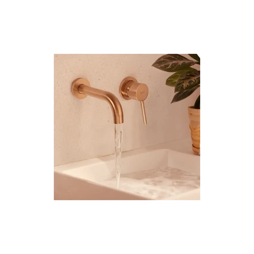 REA-B4600 - LUNGO concealed basin mixer, brushed copper finish