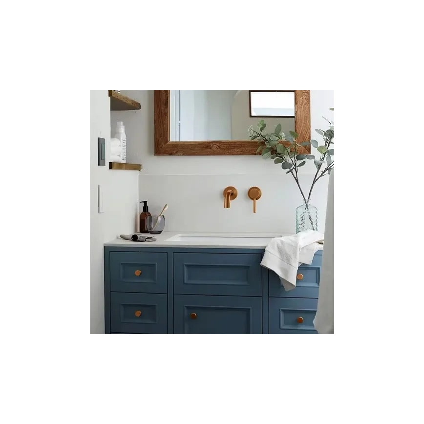 REA-B4600 - LUNGO concealed basin mixer, brushed copper finish