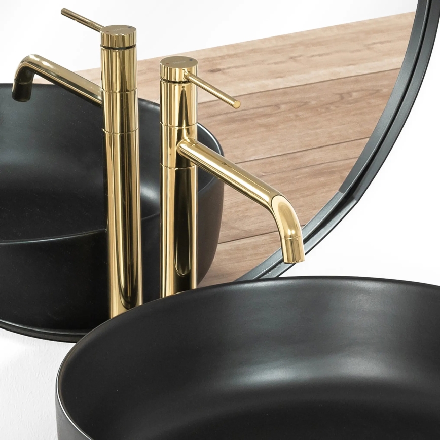 REA-B5002 - LUGANO 34 cm Gold Basin Mixer