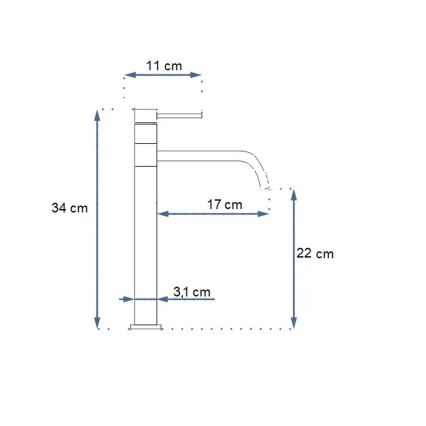 REA-B5002 - LUGANO 34 cm Gold Basin Mixer