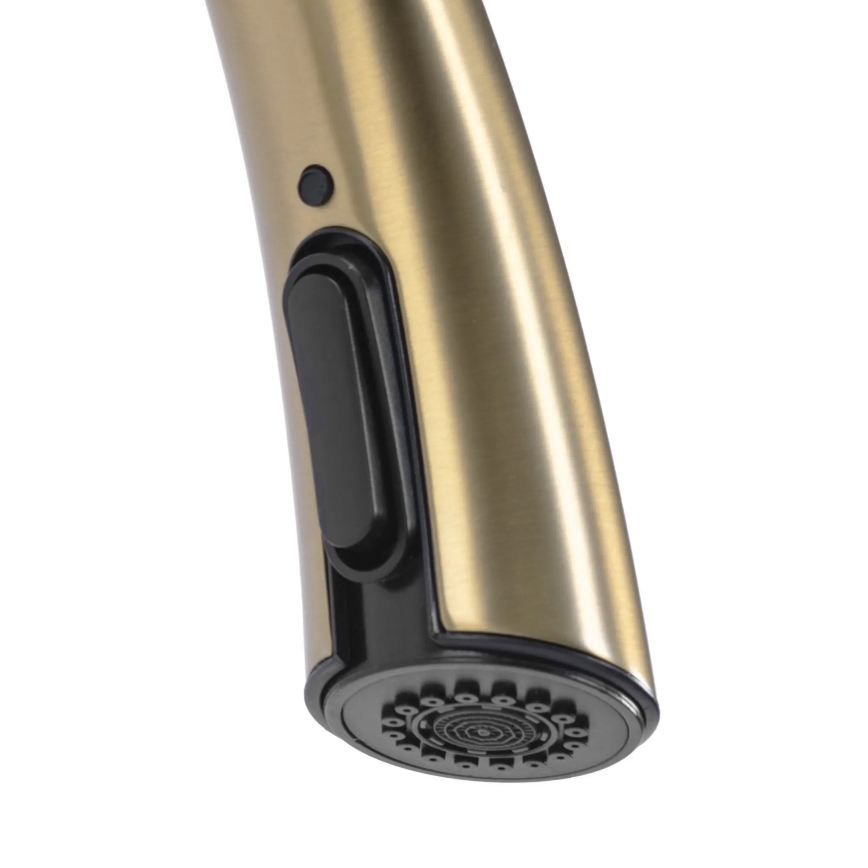 REA-B5312 - ROSS 43 cm Pull-Out Spray Kitchen Faucet, Brushed Gold