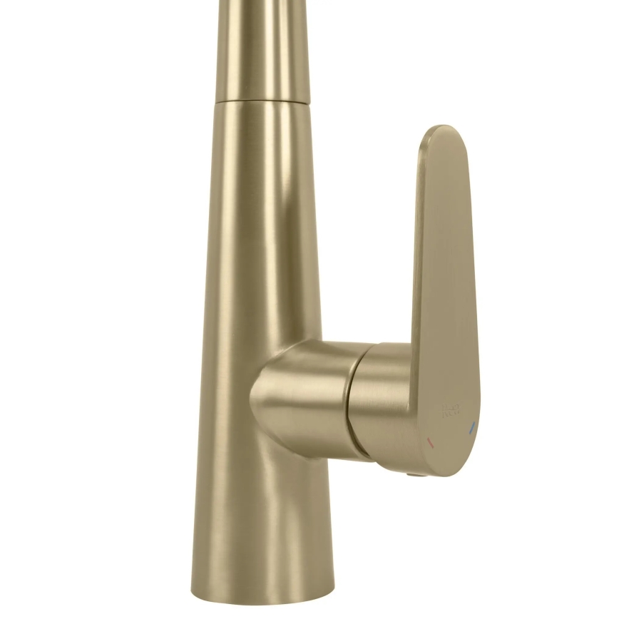 REA-B5312 - ROSS 43 cm Pull-Out Spray Kitchen Faucet, Brushed Gold