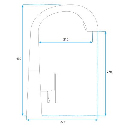 REA-B5313 - ROSS 43 cm Pull-Out Kitchen Faucet, Black